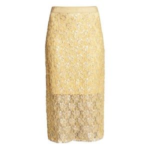 H&M Skirt Beaded Yellow